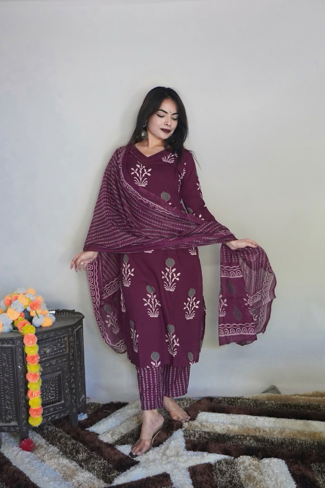 156 Dhruvi Rayon Printed Kurti With Bottom Dupatta Wholesalers In Delhi
